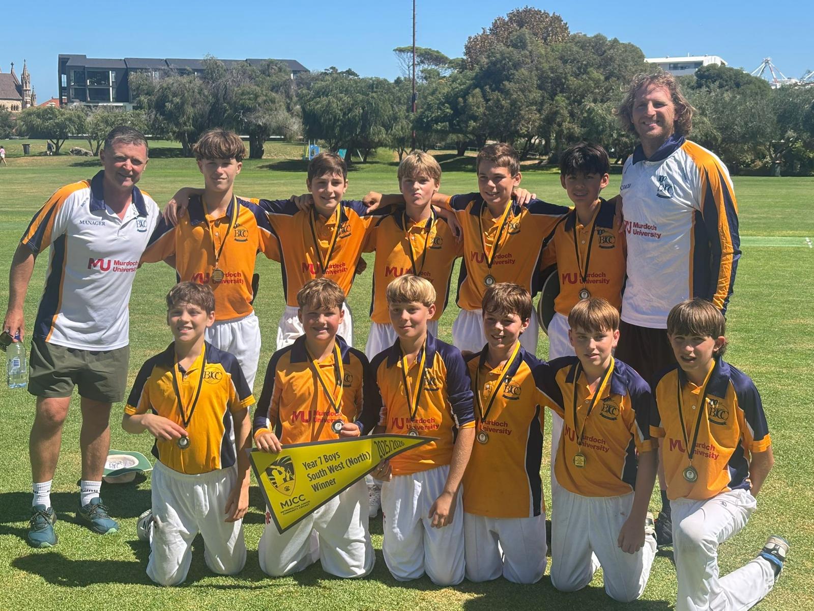 Bicton Junior Cricket Club Mustangs premiership team